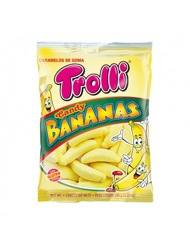 BOLSA BANANAS TROLLI 100GR (12 UND)