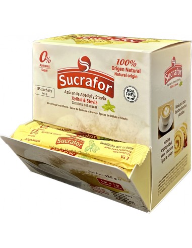 SUCRAFOR XILITOL Y STEVIA SACHET 85...
