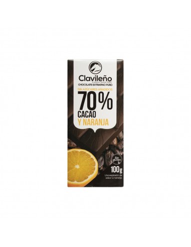 CHOC. NEGRO 70% NARANJA S/A 100 GRS...